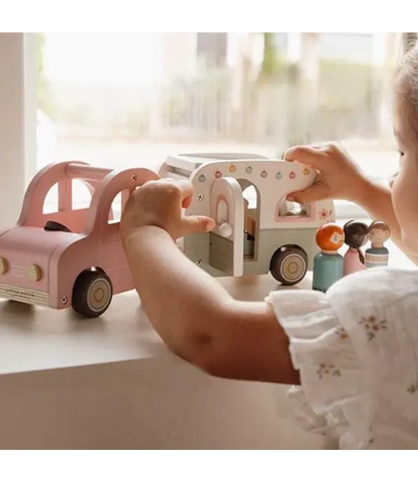 Little Dutch Little Dutch - Speelgoed auto met caravan