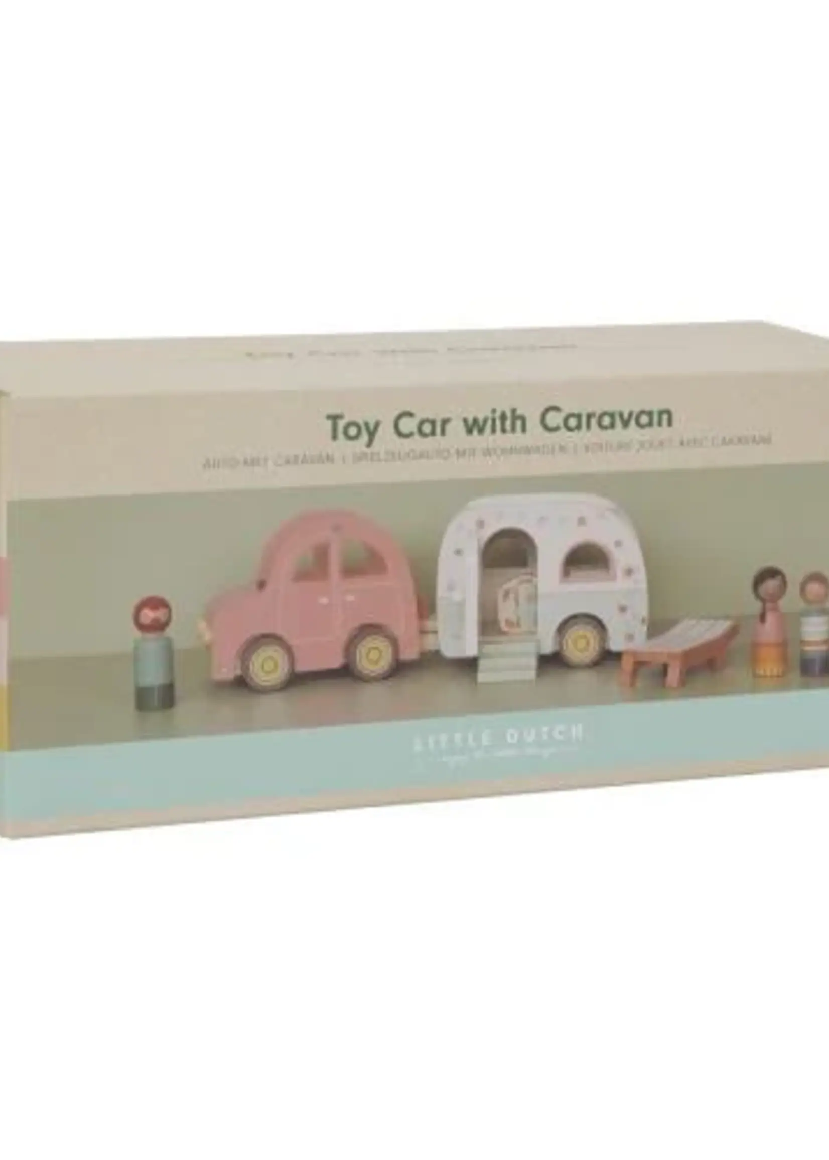Little Dutch Little Dutch - Speelgoed auto met caravan