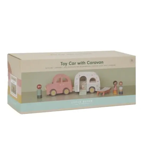 Little Dutch Little Dutch - Speelgoed auto met caravan