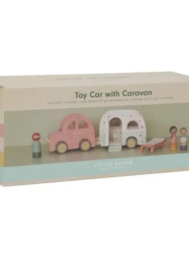 Little Dutch - Speelgoed auto met caravan