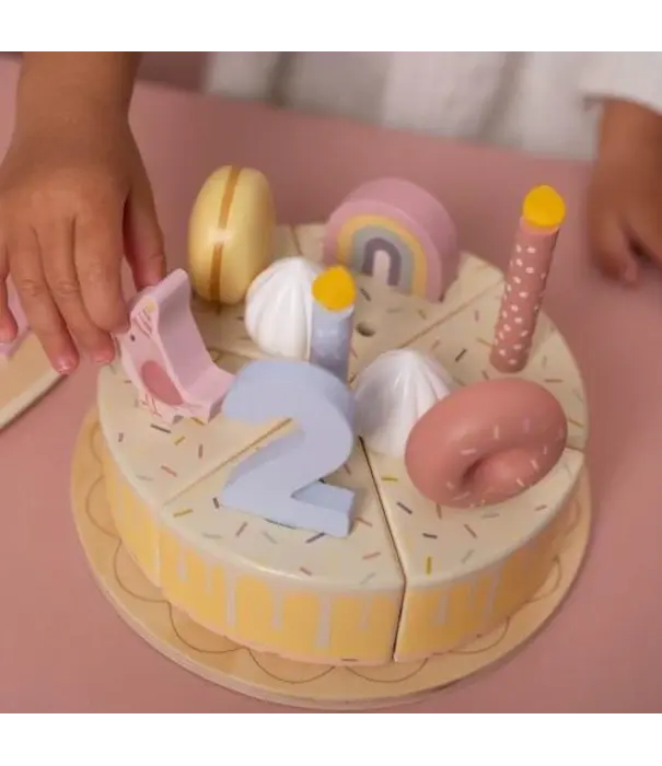 Little Dutch Little Dutch - Verjaardagstaart roze