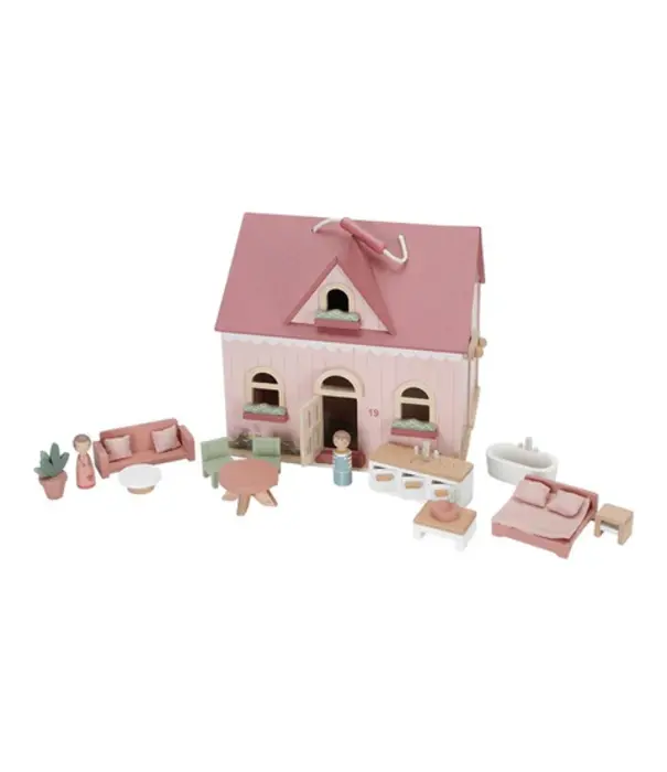 Little Dutch Little Dutch - Draagbaar houten poppenhuis