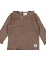 Feetje Feetje W25 - Better Together - Longsleeve rib bruin melange