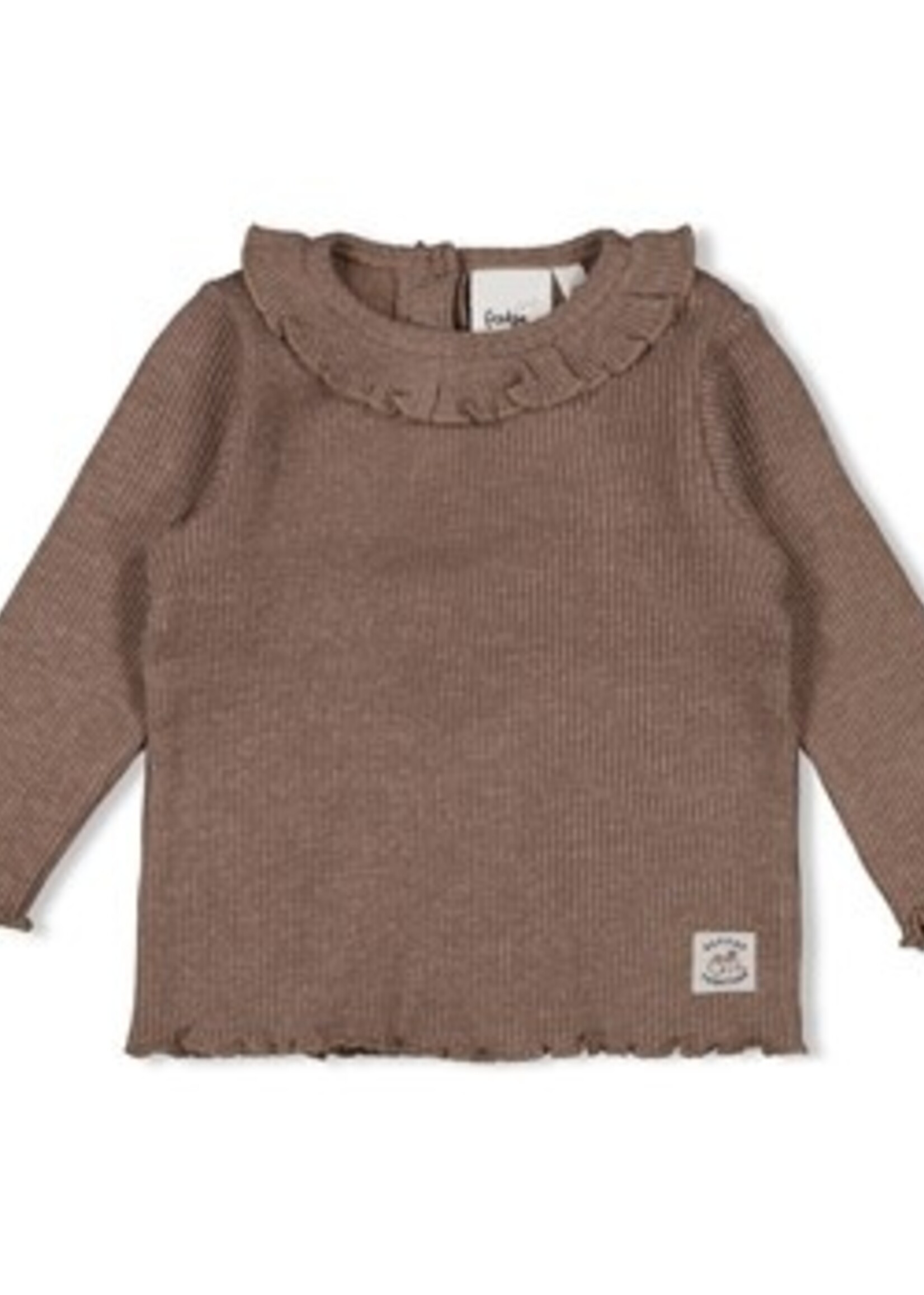 Feetje Feetje W25 - Better Together - Longsleeve rib bruin melange