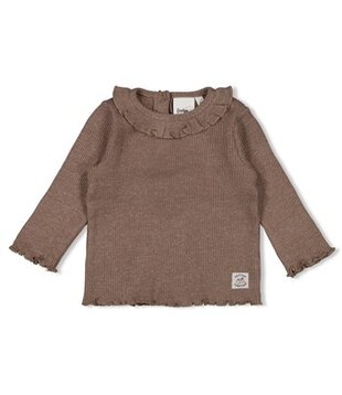 Feetje W25 - Better Together - Longsleeve rib bruin melange