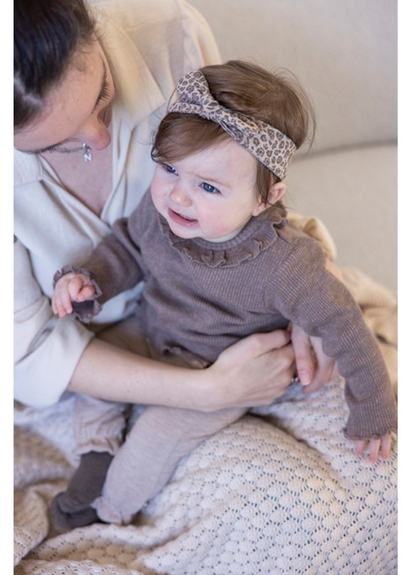 Feetje Feetje W25 - Better Together - Longsleeve rib bruin melange