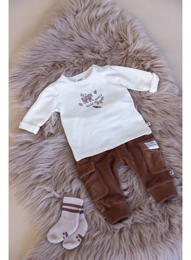 Feetje W25 - Wild World - Broek rib bruin