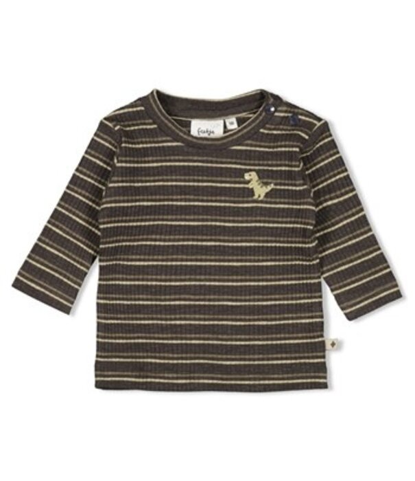 Feetje Feetje W25 - Rawrsome - Longsleeve rib met streep