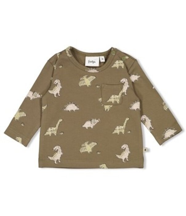 Feetje Feetje W25 - Rawrsome - Longsleeve AOP Olijf