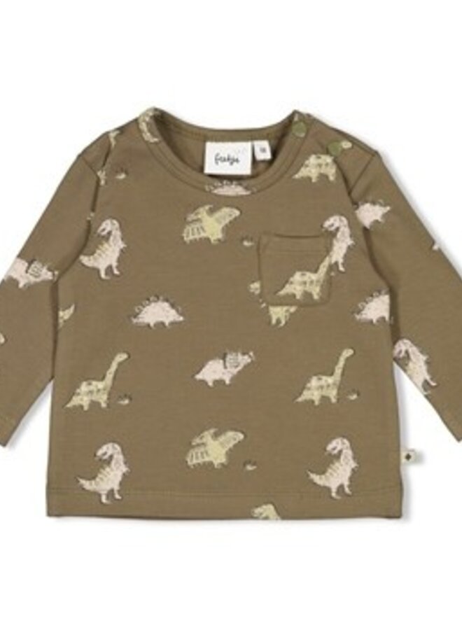Feetje W25 - Rawrsome - Longsleeve AOP Olijf