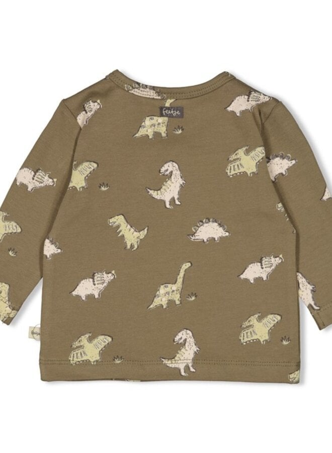 Feetje W25 - Rawrsome - Longsleeve AOP Olijf