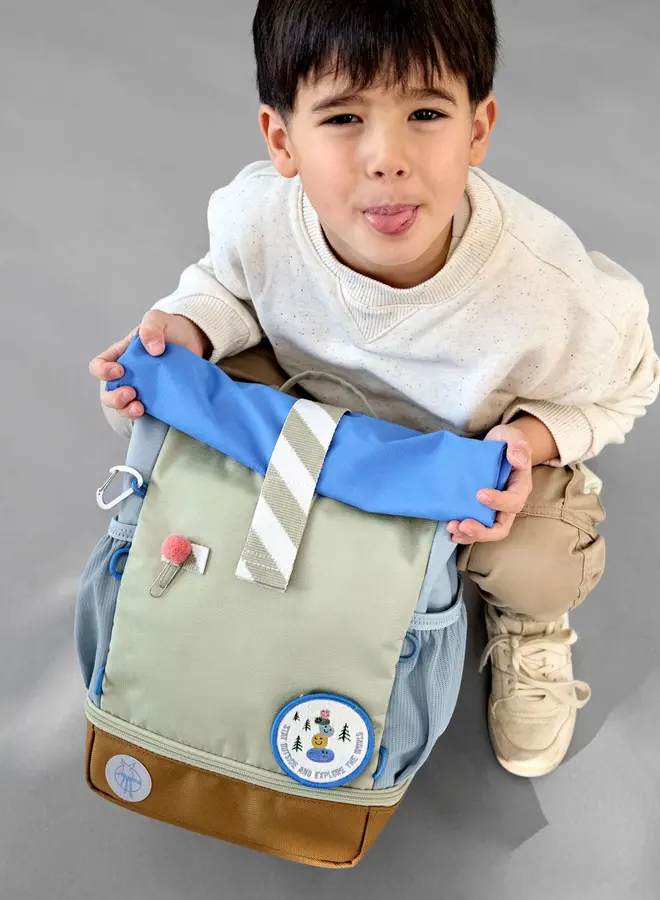 Lässig - Rolltop Backpack - Sunny Explorer - green blue
