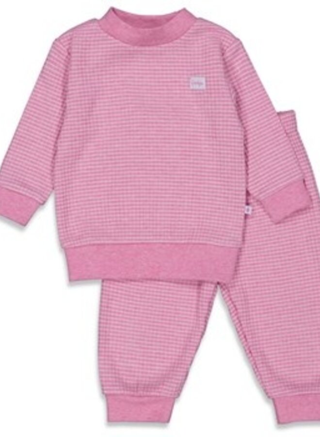 Feetje Wafelpyjama - Roze melange