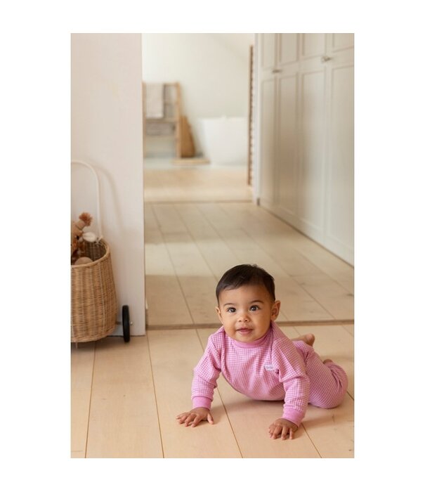 Feetje Feetje Wafelpyjama - Roze melange