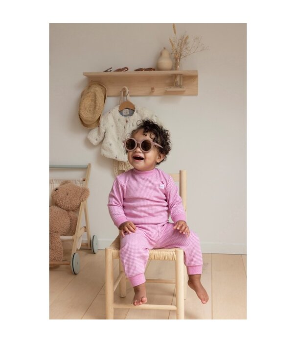 Feetje Feetje Wafelpyjama - Roze melange