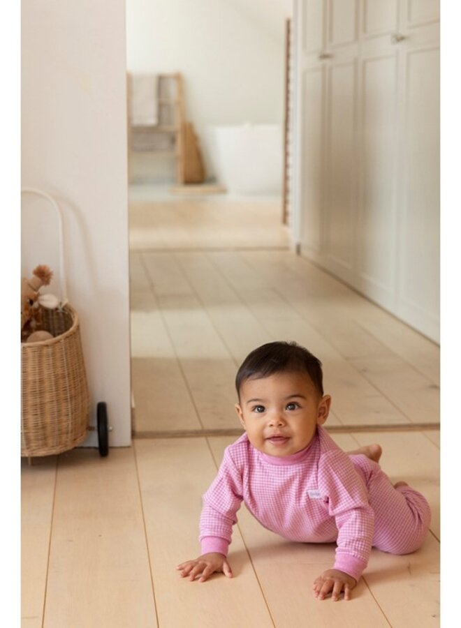 Feetje Wafelpyjama - Roze melange