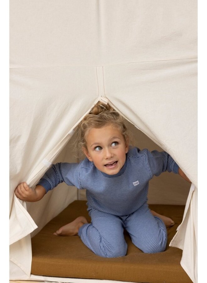 Feetje Wafelpyjama - Blue melange