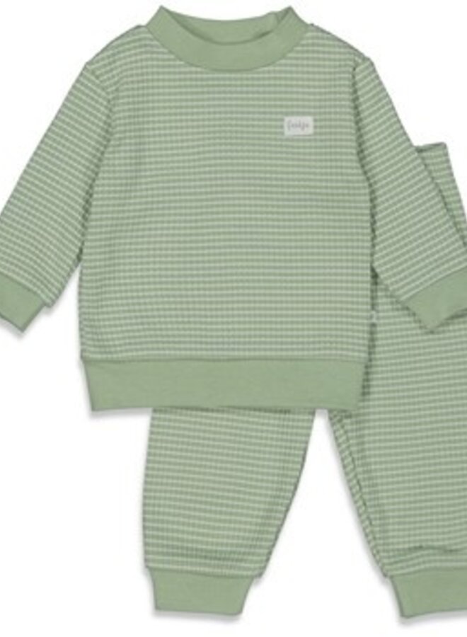 Feetje - Wafelpyjama - Groen Melange