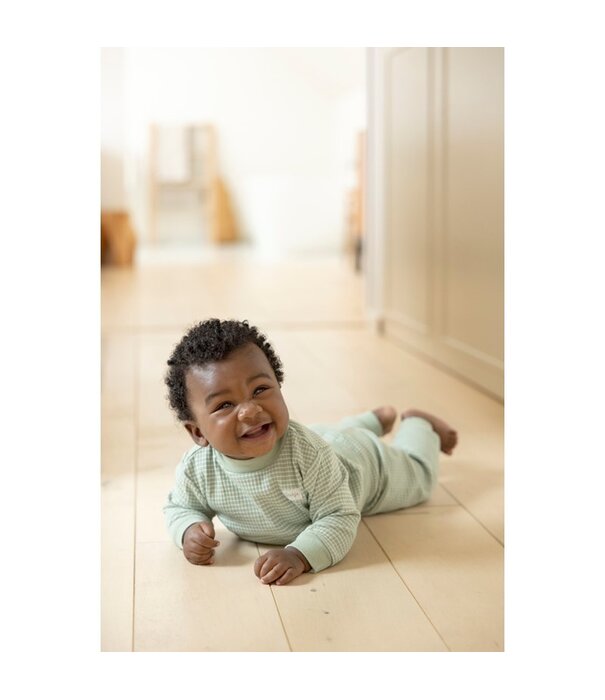 Feetje Feetje - Wafelpyjama - Groen Melange