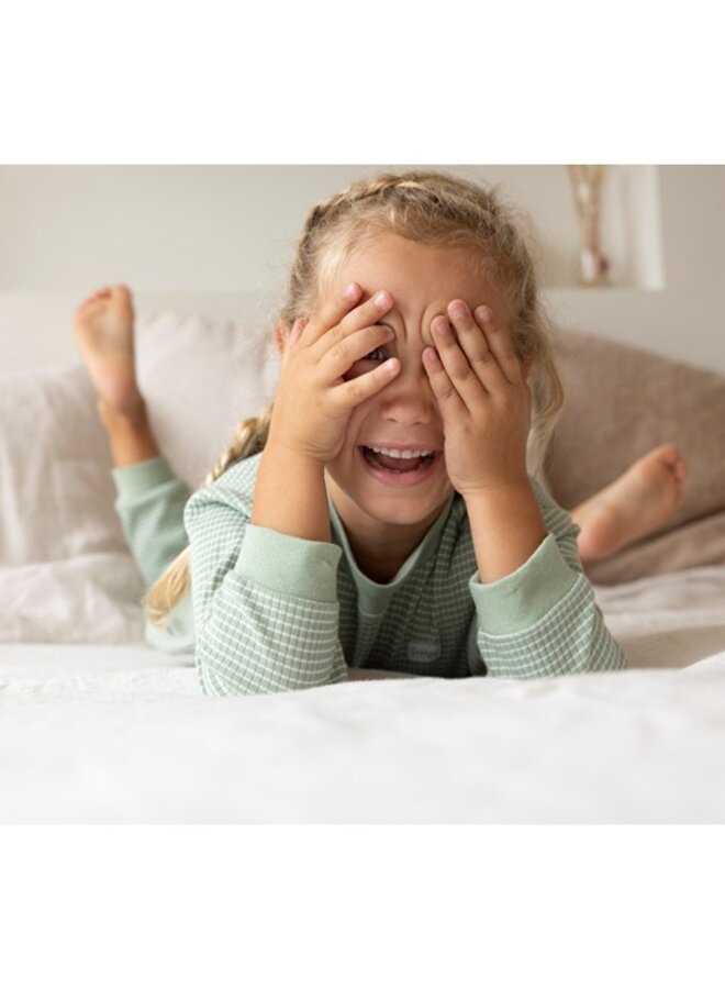 Feetje - Wafelpyjama - Groen Melange