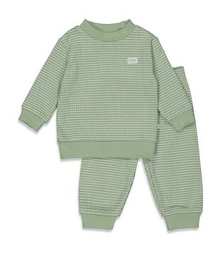 Feetje - Wafelpyjama - Groen Melange