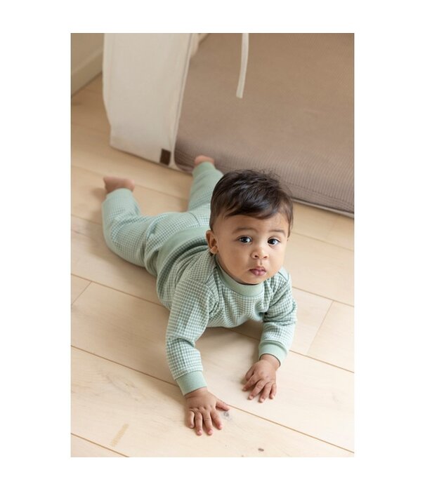 Feetje Feetje - Wafelpyjama - Groen Melange