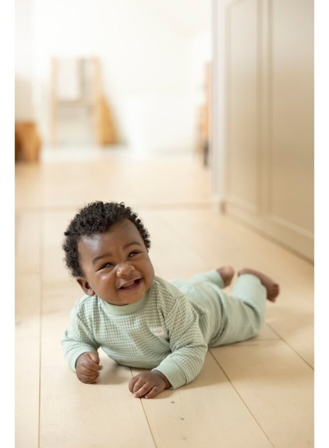 Feetje - Wafelpyjama - Groen Melange