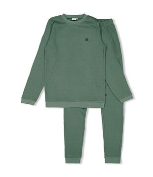 Feetje Wafelpyjama fam - Zeegroen