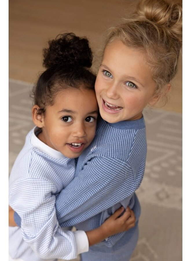 Feetje Pyjama - Wafel Blauw