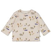 Longsleeve rib AOP - Safari Savage