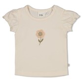 T-shirt met crochet bloem - Let Your Dreams Blossom