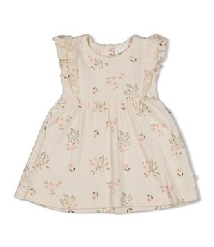 Jurk pointelle rib AOP k/m - Let Your Dreams Blossom