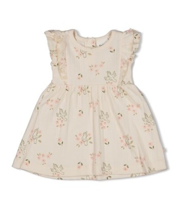 Feetje Jurk pointelle rib AOP k/m - Let Your Dreams Blossom