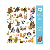 Djeco - Paper Stickers - Fluffy friends