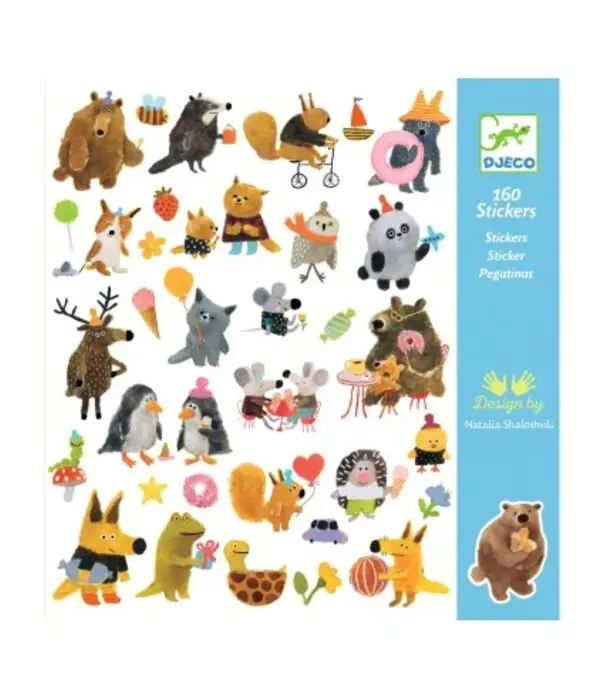 Djeco Djeco - Paper Stickers - Fluffy friends