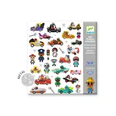 Djeco - Textured stickers - The world of Crazy Motors