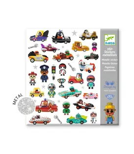 Djeco - Textured stickers - The world of Crazy Motors