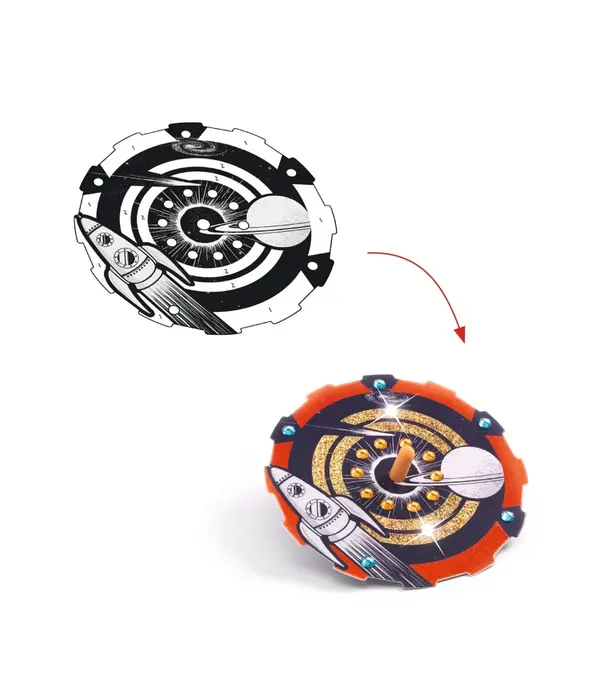 Djeco Djeco - Spinning Tops DIY - Hypno cosmos