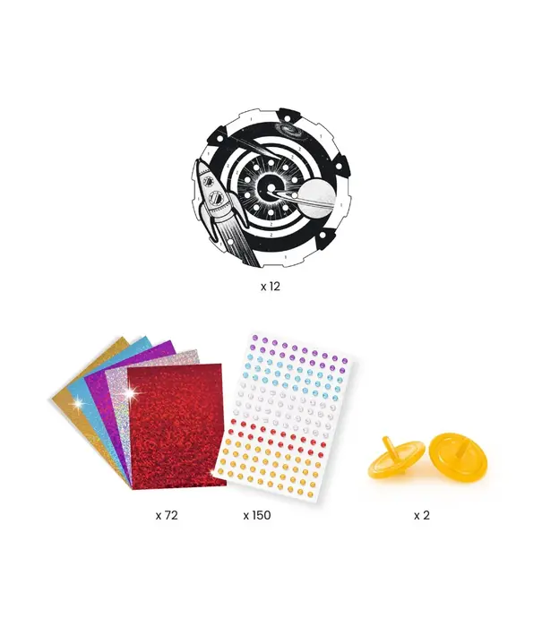 Djeco Djeco - Spinning Tops DIY - Hypno cosmos