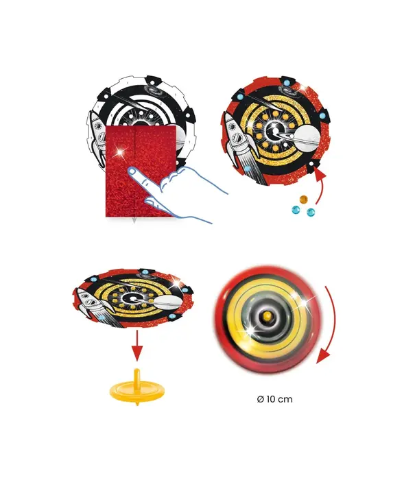 Djeco Djeco - Spinning Tops DIY - Hypno cosmos
