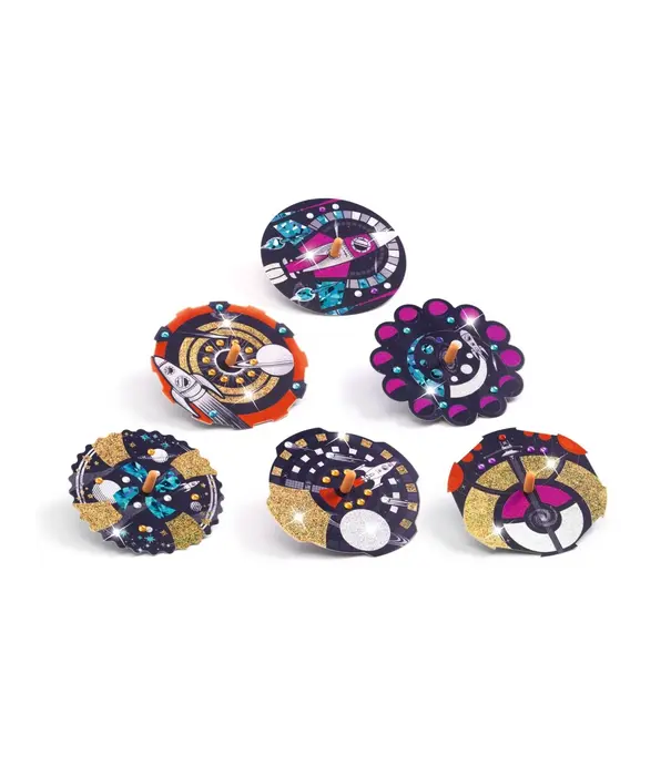 Djeco Djeco - Spinning Tops DIY - Hypno cosmos