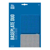 Plus Plus - Bouwplaat grijs/blauw 2 stuks