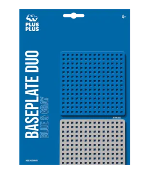 Plus Plus - Bouwplaat grijs/blauw 2 stuks