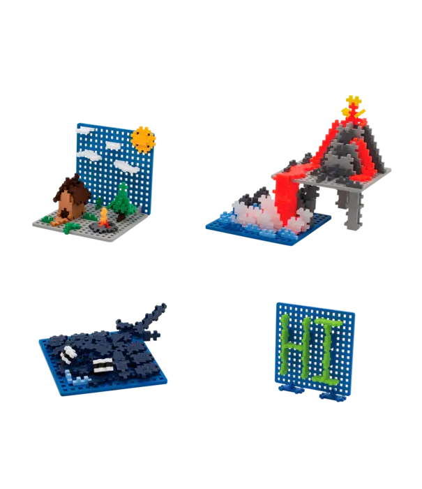 PlusPlus Plus Plus - Bouwplaat grijs/blauw 2 stuks