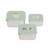 Lässig - Snackbox Stainless Steel 3pcs -  Happy Fruits  -  Lemon