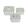 Lässig - Snackbox Stainless Steel 3pcs - Happy Fruits - Lemon