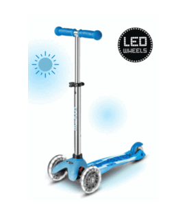 Mini Micro step Deluxe Glow LED Plus - 3-wiel kinderstep - Arctic Blauw