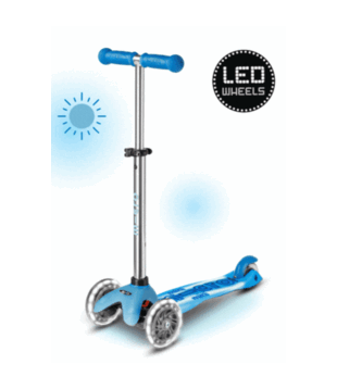 Mini Micro step Deluxe Glow LED Plus - 3-wiel kinderstep - Arctic Blauw