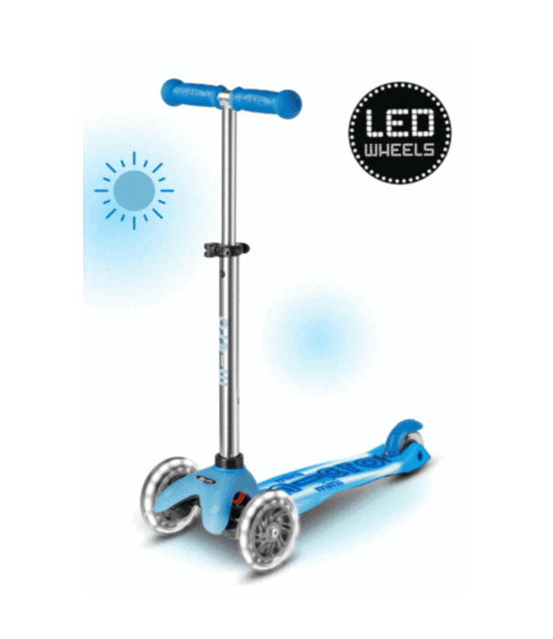 Micro Step Mini Micro step Deluxe Glow LED Plus - 3-wiel kinderstep - Arctic Blauw
