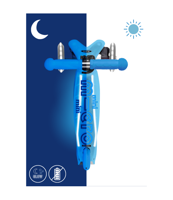 Micro Step Mini Micro step Deluxe Glow LED Plus - 3-wiel kinderstep - Arctic Blauw